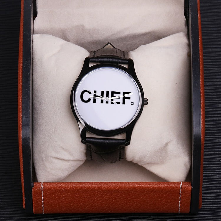 BLK CHIEF Quartz Watch - Genuine Leather - CHIEF Merch