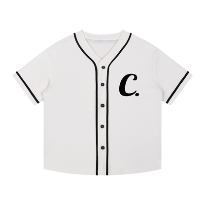 Contrast Piped Button-Up Jersey