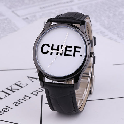 BLK CHIEF Quartz Watch - Genuine Leather - CHIEF Merch