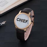 CHIEF Quartz Watch - BLK Genuine Leather  - CHIEF Merch